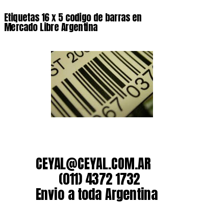 Etiquetas 16 x 5 codigo de barras en Mercado Libre Argentina