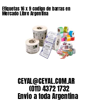 Etiquetas 16 x 9 codigo de barras en Mercado Libre Argentina