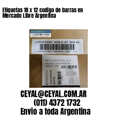 Etiquetas 18 x 12 codigo de barras en Mercado Libre Argentina