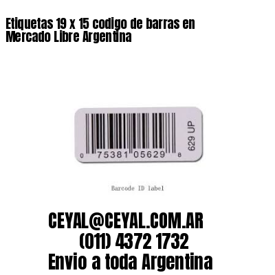 Etiquetas 19 x 15 codigo de barras en Mercado Libre Argentina