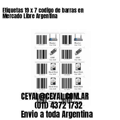Etiquetas 19 x 7 codigo de barras en Mercado Libre Argentina