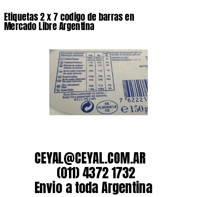 Etiquetas 2 x 7 codigo de barras en Mercado Libre Argentina