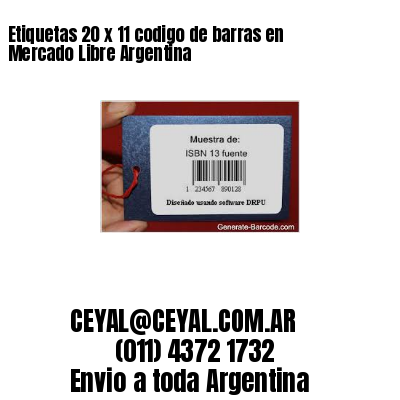 Etiquetas 20 x 11 codigo de barras en Mercado Libre Argentina