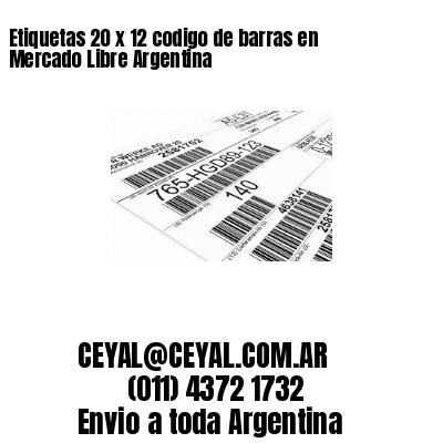 Etiquetas 20 x 12 codigo de barras en Mercado Libre Argentina
