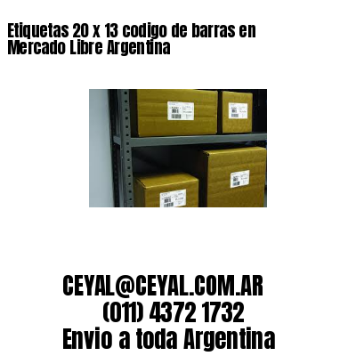 Etiquetas 20 x 13 codigo de barras en Mercado Libre Argentina