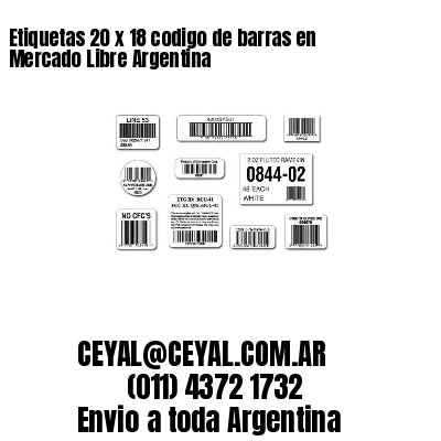 Etiquetas 20 x 18 codigo de barras en Mercado Libre Argentina