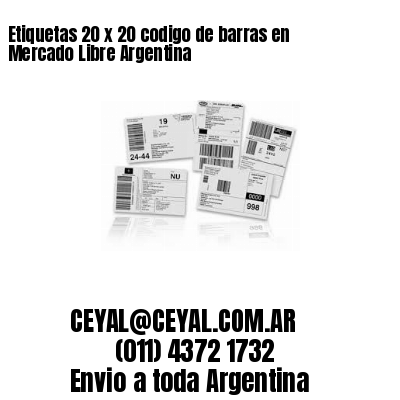 Etiquetas 20 x 20 codigo de barras en Mercado Libre Argentina
