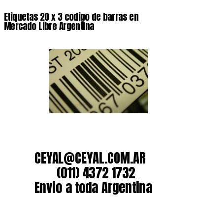 Etiquetas 20 x 3 codigo de barras en Mercado Libre Argentina