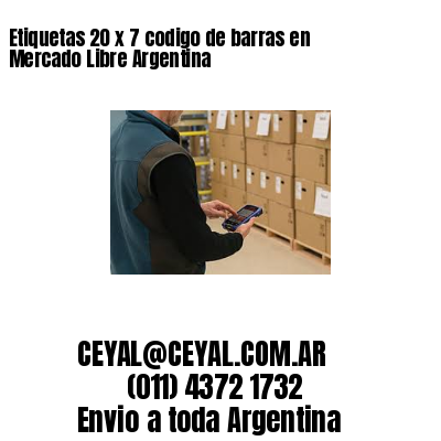 Etiquetas 20 x 7 codigo de barras en Mercado Libre Argentina