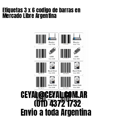 Etiquetas 3 x 6 codigo de barras en Mercado Libre Argentina