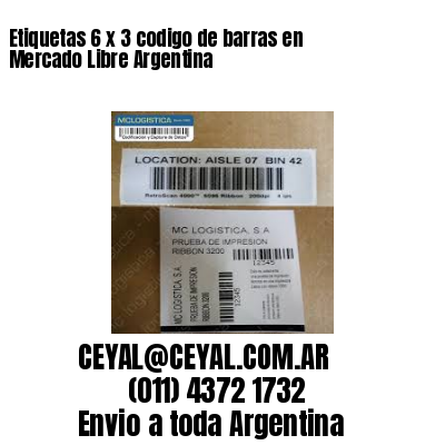Etiquetas 6 x 3 codigo de barras en Mercado Libre Argentina