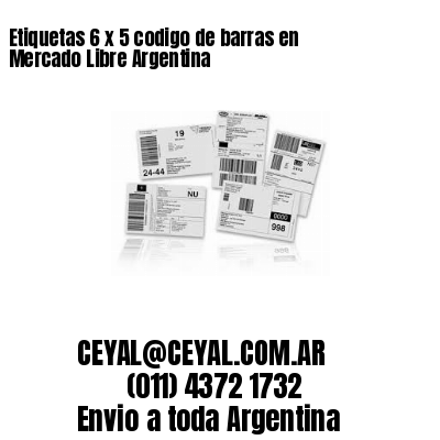 Etiquetas 6 x 5 codigo de barras en Mercado Libre Argentina