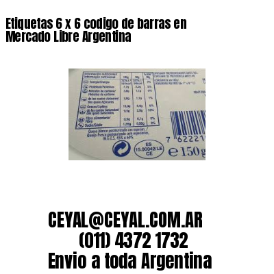 Etiquetas 6 x 6 codigo de barras en Mercado Libre Argentina