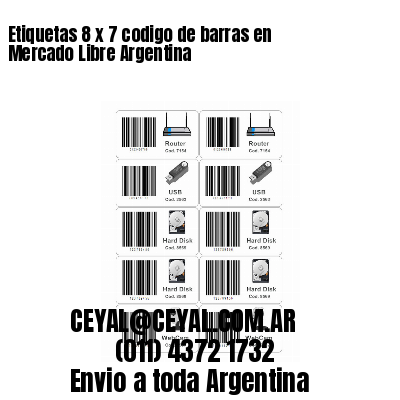 Etiquetas 8 x 7 codigo de barras en Mercado Libre Argentina
