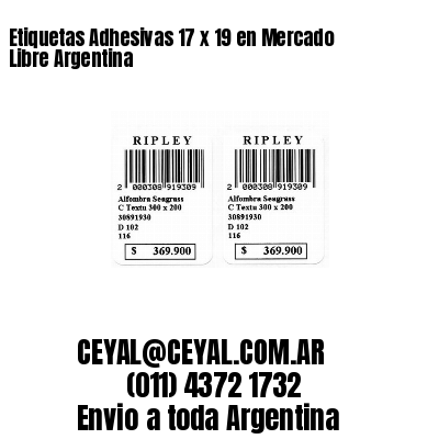 Etiquetas Adhesivas 17 x 19 en Mercado Libre Argentina
