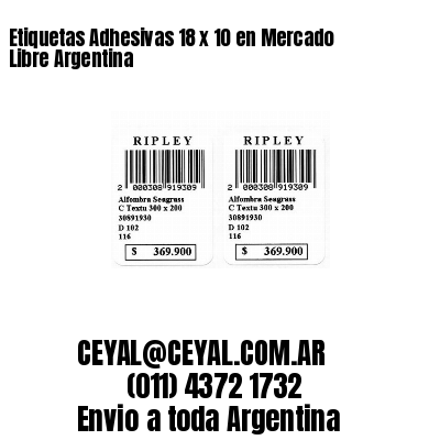 Etiquetas Adhesivas 18 x 10 en Mercado Libre Argentina