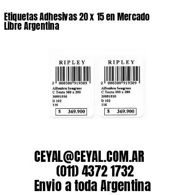 Etiquetas Adhesivas 20 x 15 en Mercado Libre Argentina