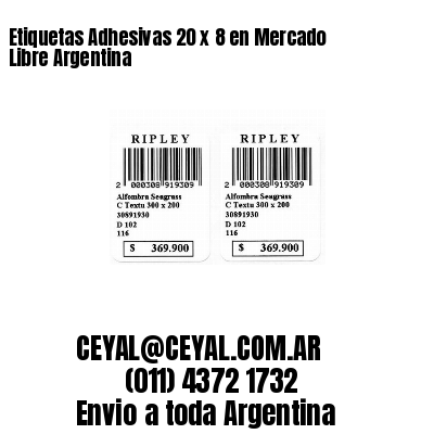 Etiquetas Adhesivas 20 x 8 en Mercado Libre Argentina