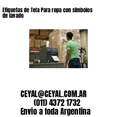 Etiquetas de Tela Para ropa con simbolos de lavado