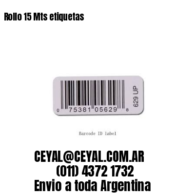 Rollo 15 Mts etiquetas