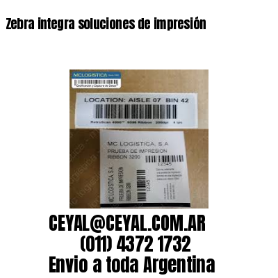 Zebra integra soluciones de impresión