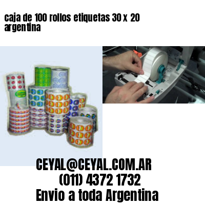 caja de 100 rollos etiquetas 30 x 20 argentina