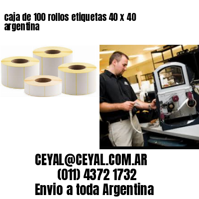 caja de 100 rollos etiquetas 40 x 40 argentina