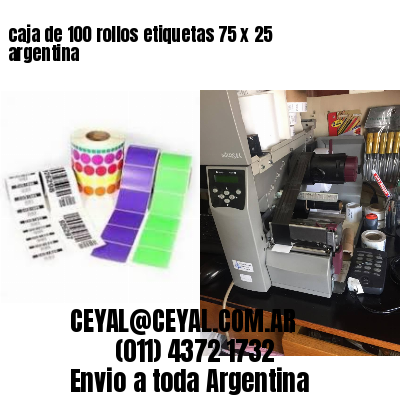 caja de 100 rollos etiquetas 75 x 25 argentina