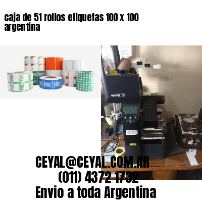 caja de 51 rollos etiquetas 100 x 100 argentina