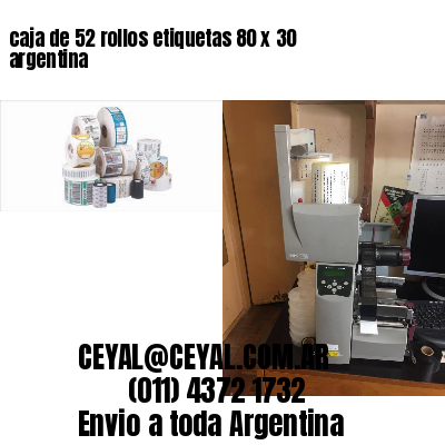 caja de 52 rollos etiquetas 80 x 30 argentina
