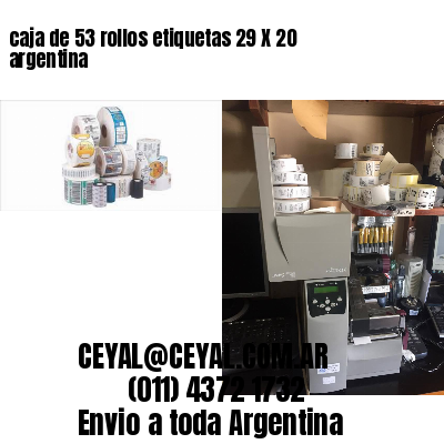 caja de 53 rollos etiquetas 29 X 20 argentina