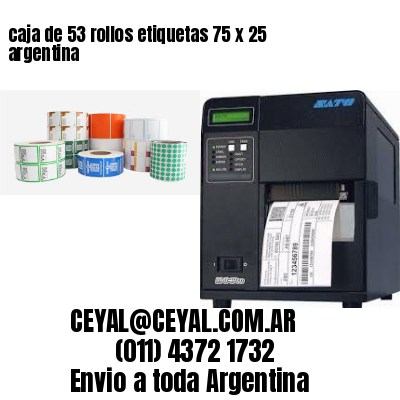 caja de 53 rollos etiquetas 75 x 25 argentina