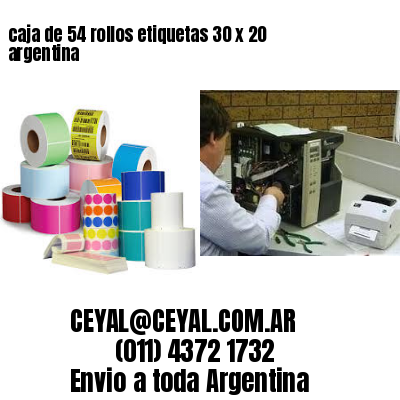 caja de 54 rollos etiquetas 30 x 20 argentina