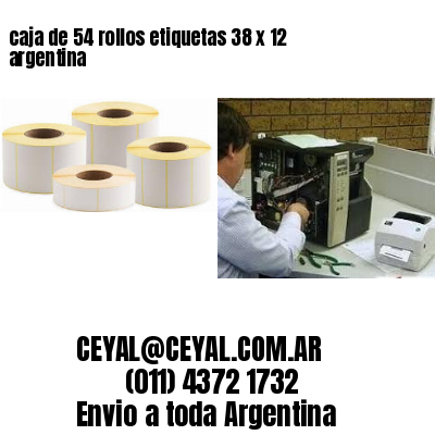 caja de 54 rollos etiquetas 38 x 12 argentina