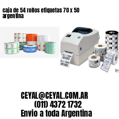 caja de 54 rollos etiquetas 70 x 50 argentina