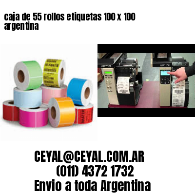 caja de 55 rollos etiquetas 100 x 100 argentina