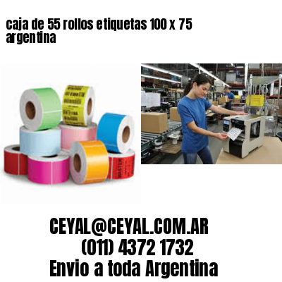 caja de 55 rollos etiquetas 100 x 75 argentina