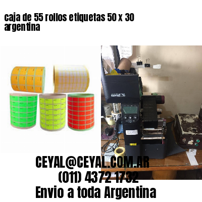 caja de 55 rollos etiquetas 50 x 30 argentina