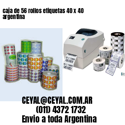 caja de 56 rollos etiquetas 40 x 40 argentina