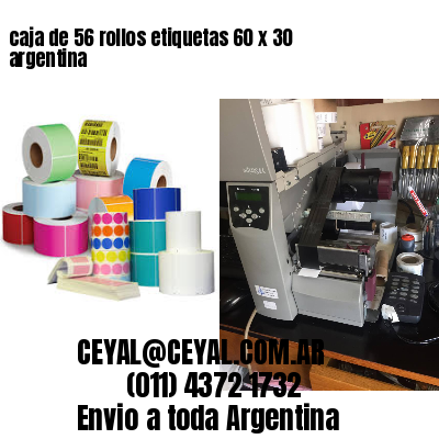 caja de 56 rollos etiquetas 60 x 30 argentina