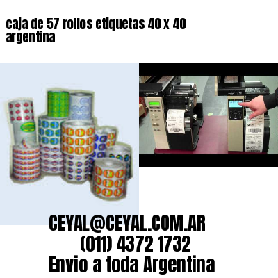 caja de 57 rollos etiquetas 40 x 40 argentina
