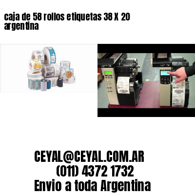 caja de 58 rollos etiquetas 38 X 20 argentina