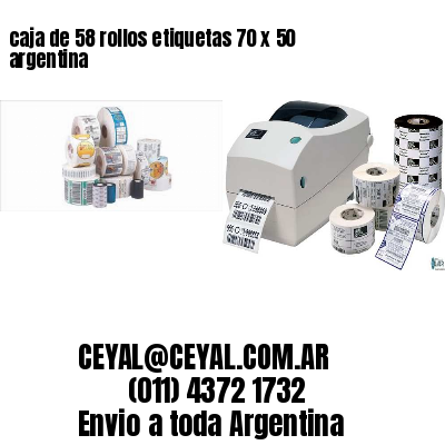 caja de 58 rollos etiquetas 70 x 50 argentina