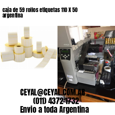 caja de 59 rollos etiquetas 110 X 50 argentina