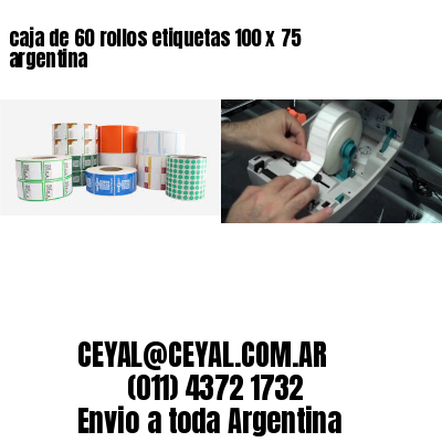 caja de 60 rollos etiquetas 100 x 75 argentina