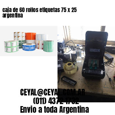 caja de 60 rollos etiquetas 75 x 25 argentina