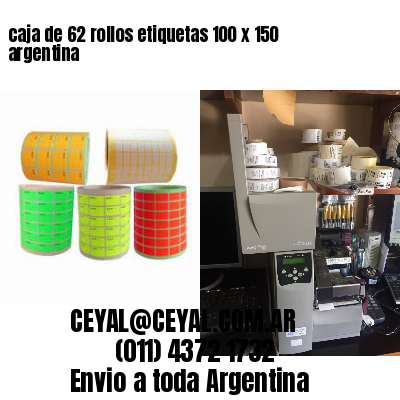 caja de 62 rollos etiquetas 100 x 150 argentina