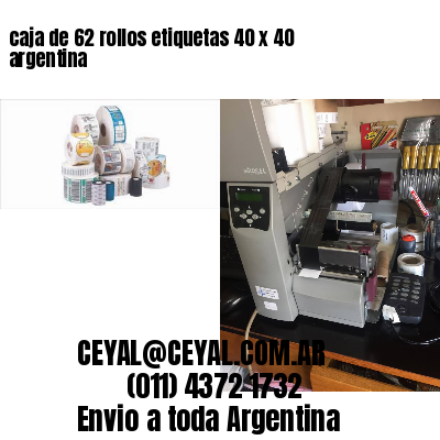 caja de 62 rollos etiquetas 40 x 40 argentina