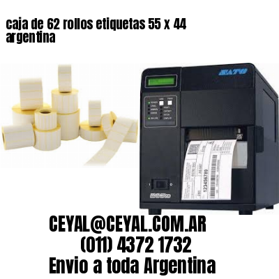 caja de 62 rollos etiquetas 55 x 44 argentina