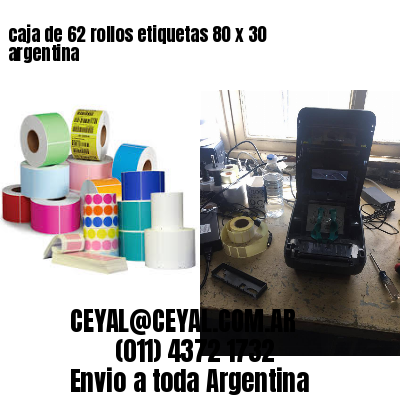 caja de 62 rollos etiquetas 80 x 30 argentina